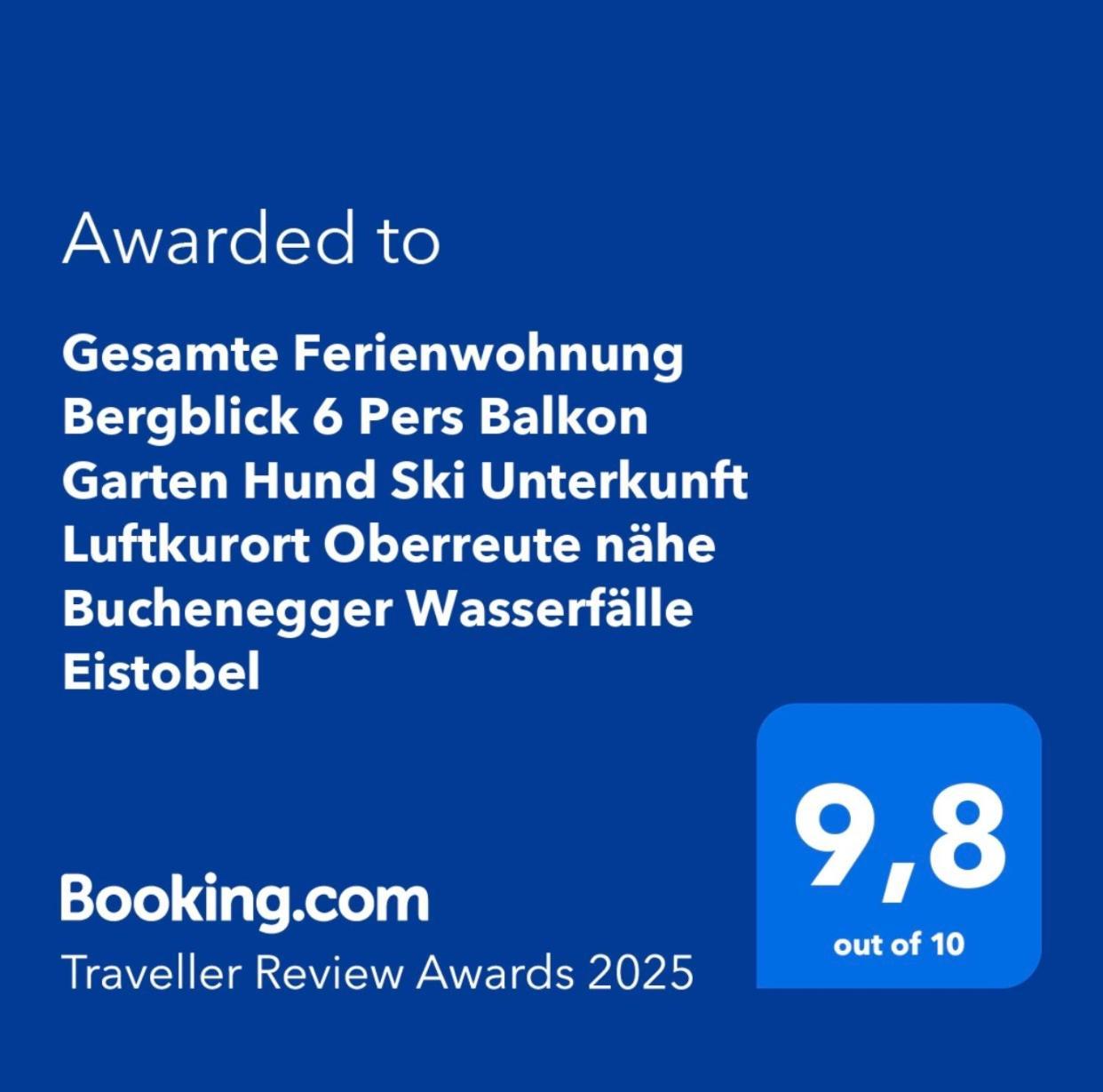 Lindners Hideaways - Bergnest Lodge - Bergblick Fewo 6 Pers Balkon Garten Hund Ski Unterkunft Luftkurort Oberreute Naehe Buchenegger Wasserfaelle Eistobel Bodensee 外观 照片